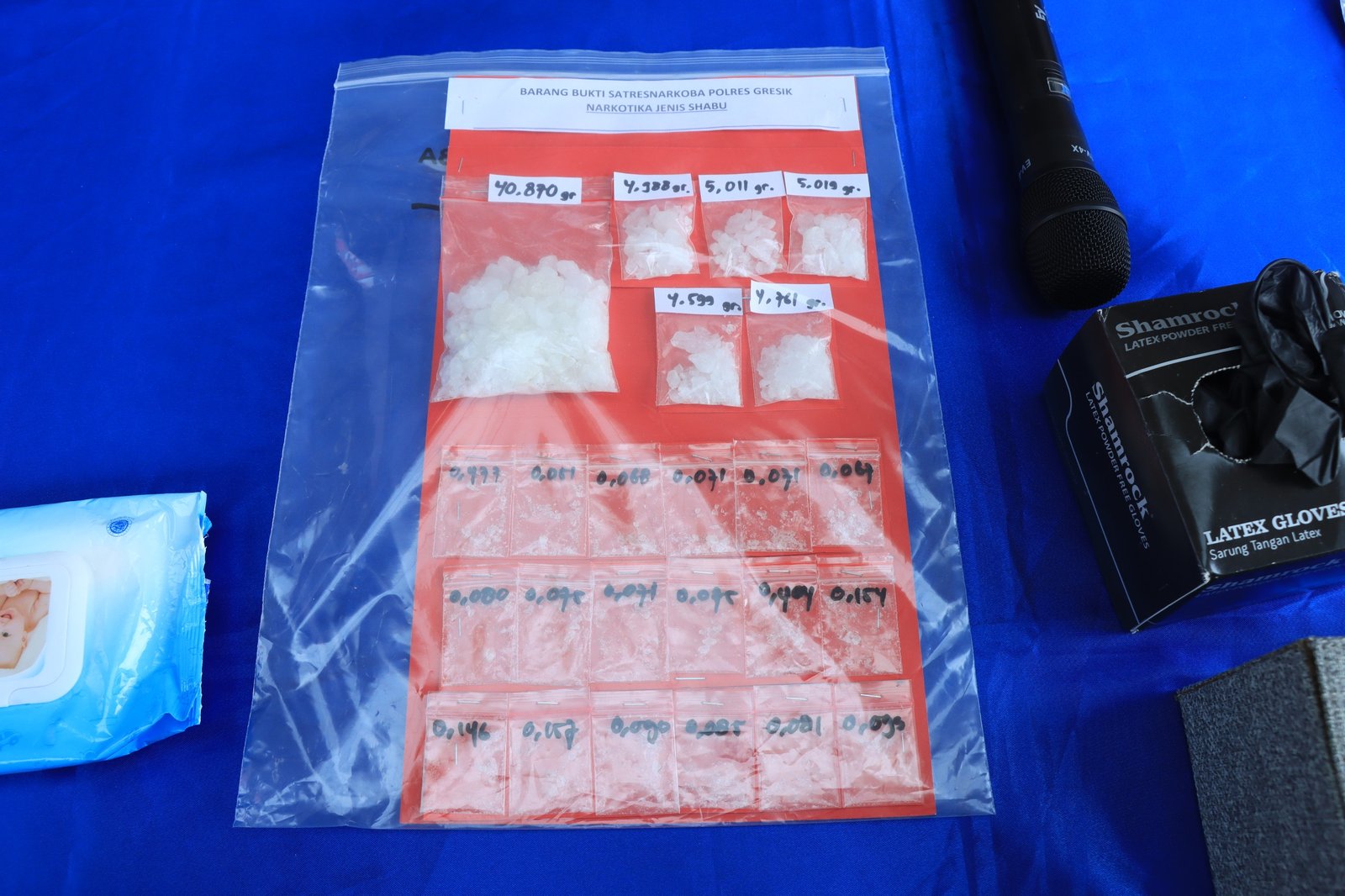 Polres Gresik Ringkus Jaringan Narkoba Lintas Kota Gresik dan Surabaya, Sita 68,211 Gram Sabu