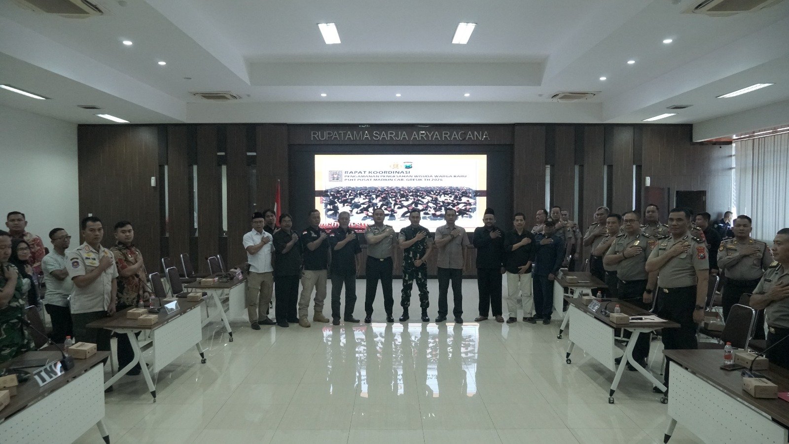 Jaga Sit kamtibmas, Polres Gresik Matangkan Pengamanan Pengesahan Warga Baru PSHT 2026