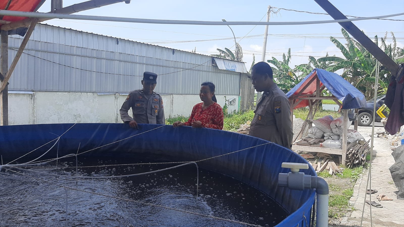 Perkuat Sektor Perikanan, Polsek Kebomas Monitoring Budidaya Lele Demi Swasembada Pangan