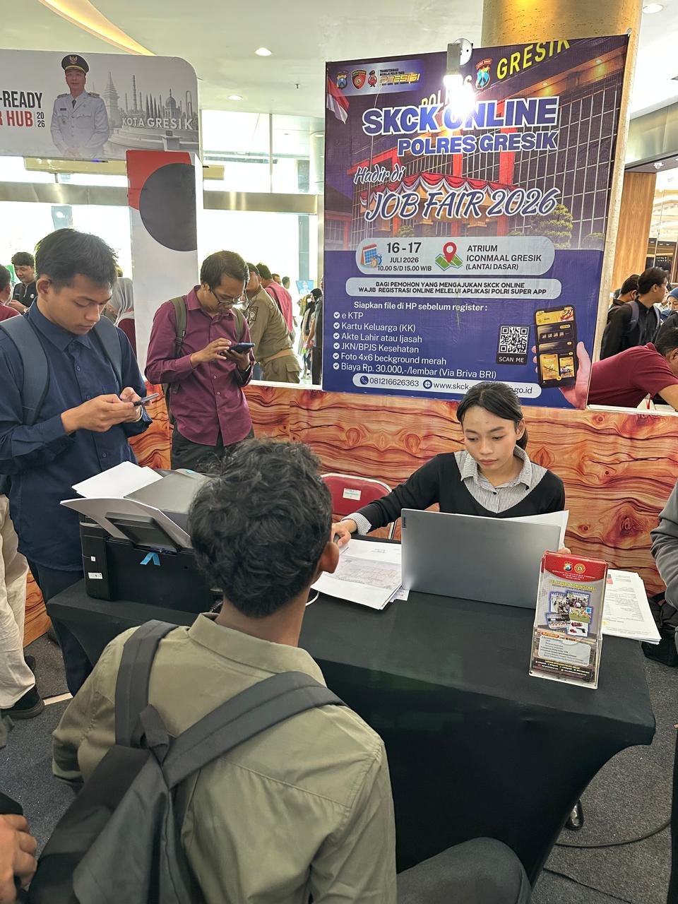 Polres Gresik Buka Layanan SKCK Online di Job Fair 2026, Pencari Kerja Bisa Urus Persyaratan di Lokasi